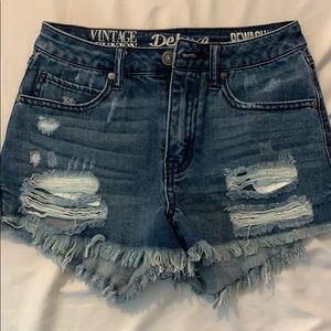 Gently used denim shorts - size 3